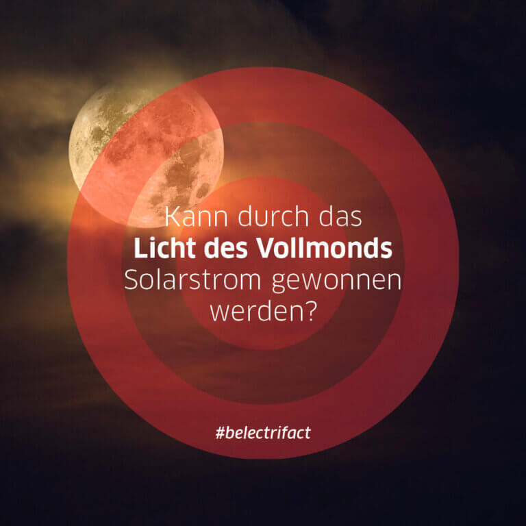 full moon in the backgound with the question can solar power be generated by the light of the full moon?