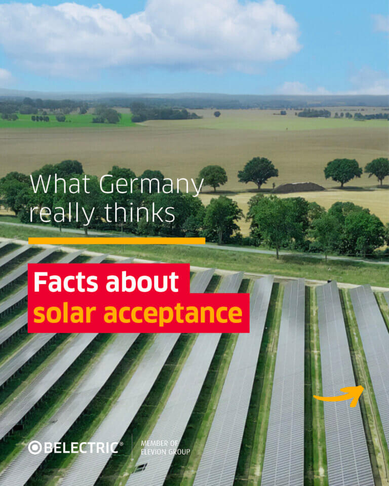 Solar park in the countryside with the headline ‘What Germany really thinks about solar energy’
